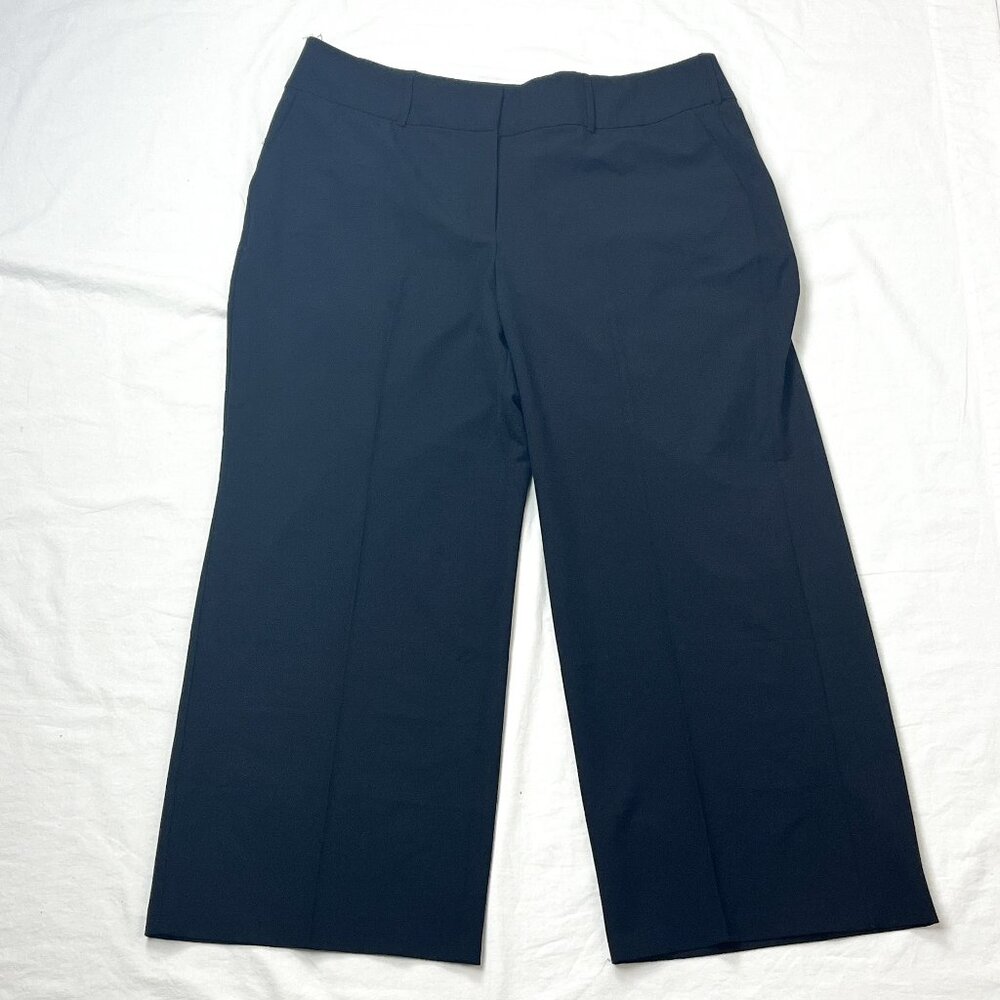 NWT Lane Bryant Plus Size 22 Perfect Drape High-Rise Wide Leg Pant Black BNWT